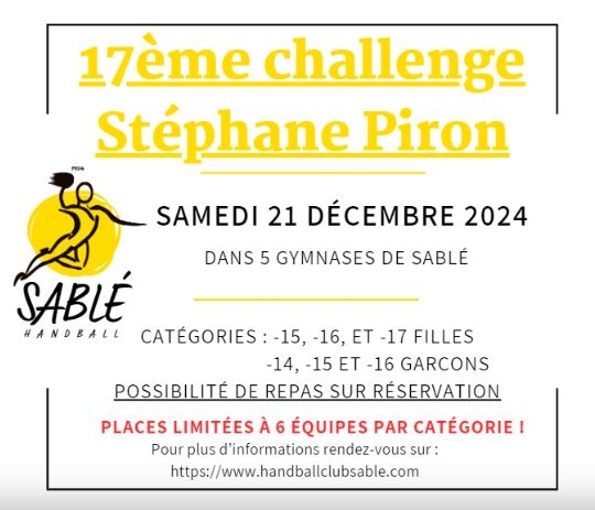 Sablé Challenge Piron 2024