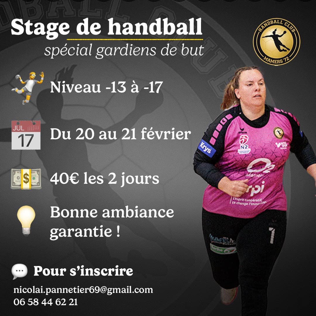 Stage Gardien Handball